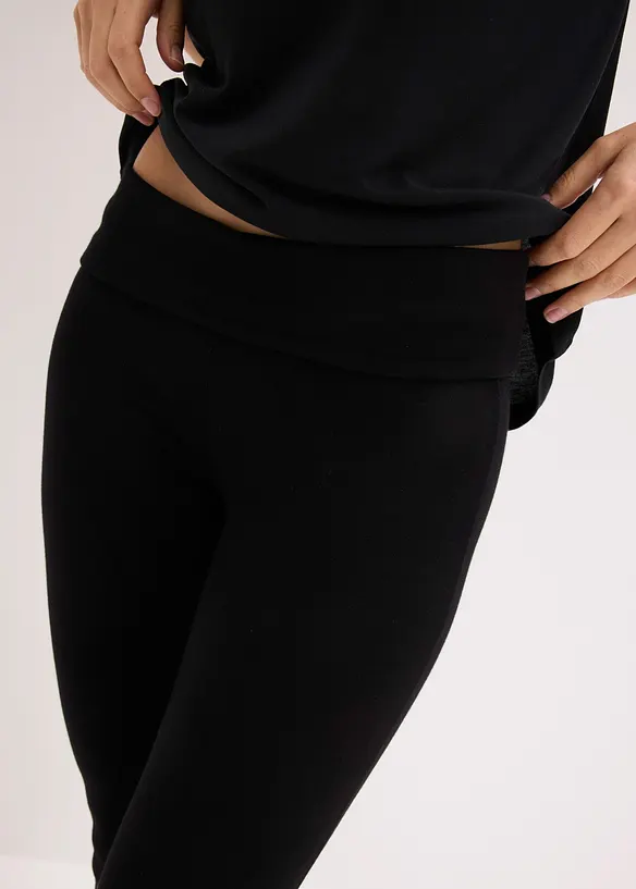 Caprileggings med glitter (2-pack), bonprix