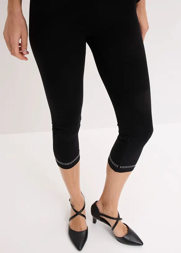 Caprileggings med glitter (2-pack), bonprix