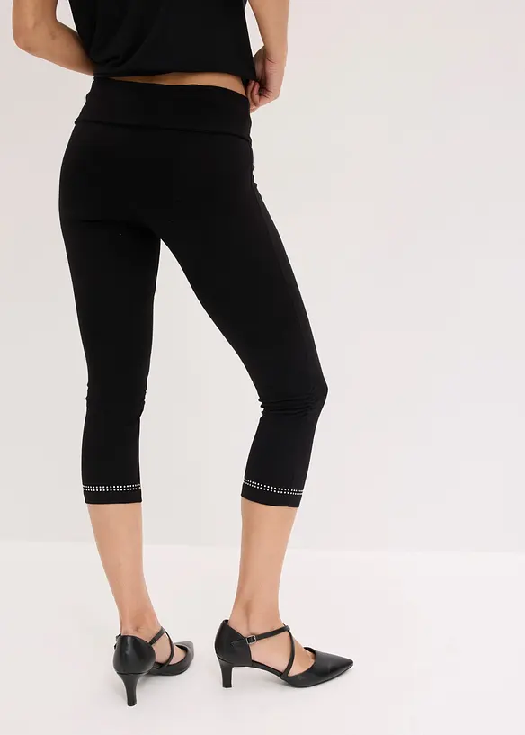 Caprileggings med glitter (2-pack), bonprix