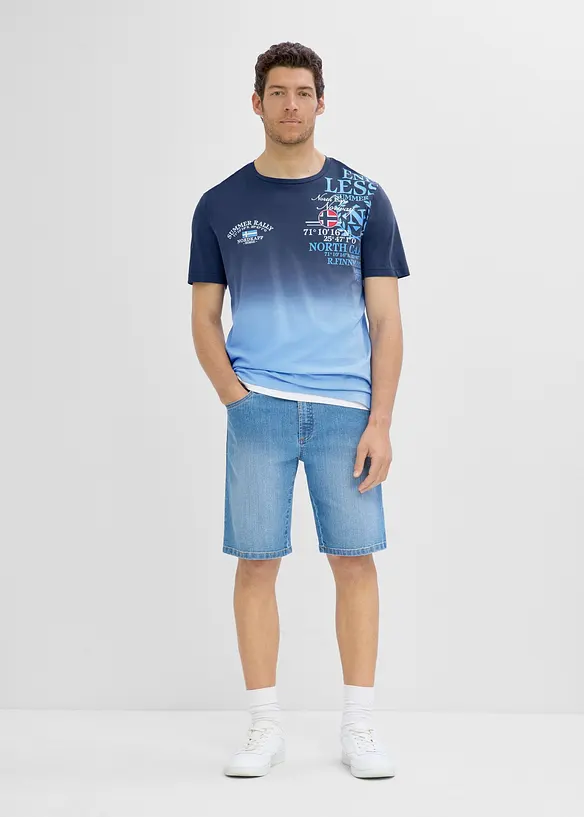 T-shirt med olika f&auml;rgnyanser, av ekologisk bomull, bonprix
