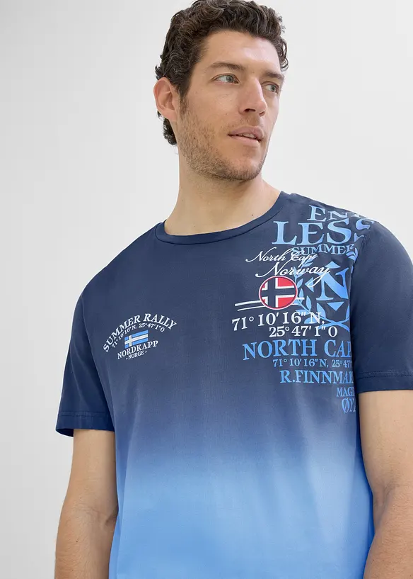 T-shirt med olika f&auml;rgnyanser, av ekologisk bomull, bonprix
