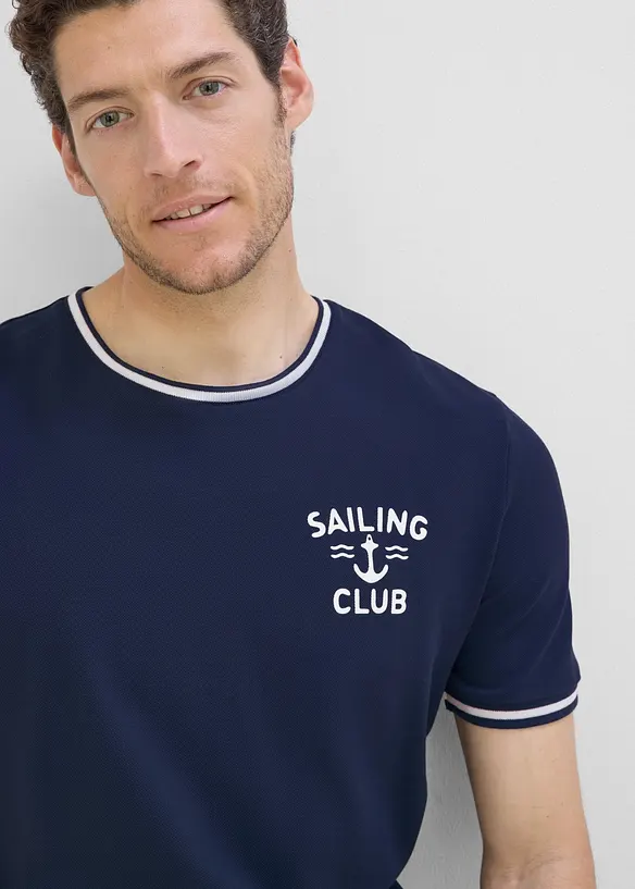 T-shirt i pik&eacute; av ekologisk bomull, bonprix