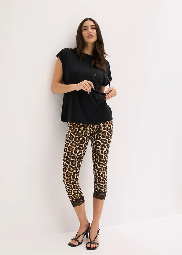 Caprileggings med spets, bonprix