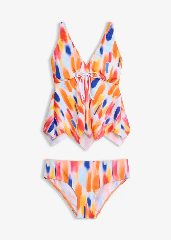 Tankini med flikig nederkant (2 delar), bonprix