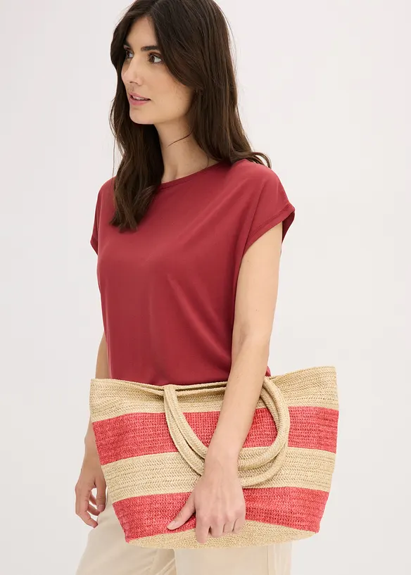 Shoppingv&auml;ska med halmlook, bonprix