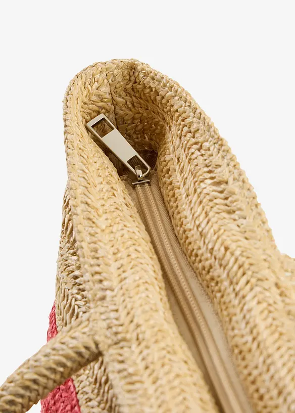 Shoppingv&auml;ska med halmlook, bonprix
