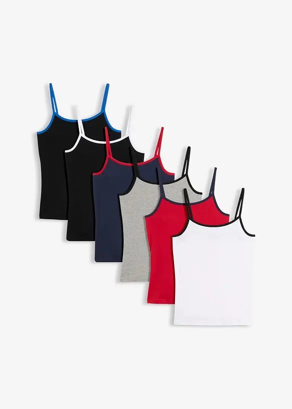 Linne med smala axelband (5-pack), bonprix