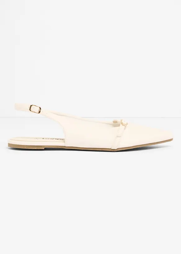 Ballerinasko med slingback och dekorativ rem, bonprix