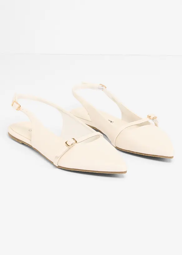 Ballerinasko med slingback och dekorativ rem, bonprix