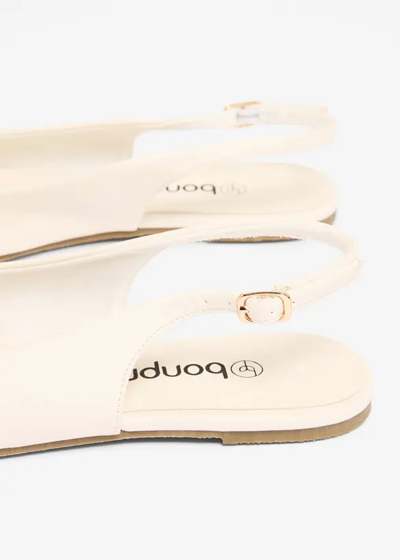 Ballerinasko med slingback och dekorativ rem, bonprix