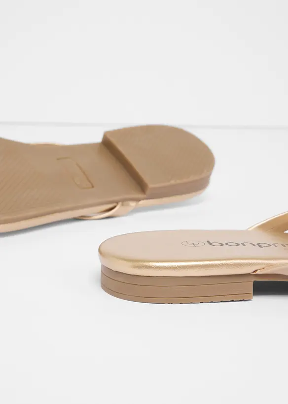 Flip flop-sandal med metallic-look, bonprix
