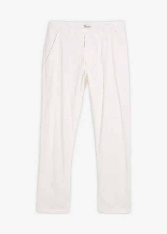Chinos i linneblandning, normal passform, raka ben, bonprix