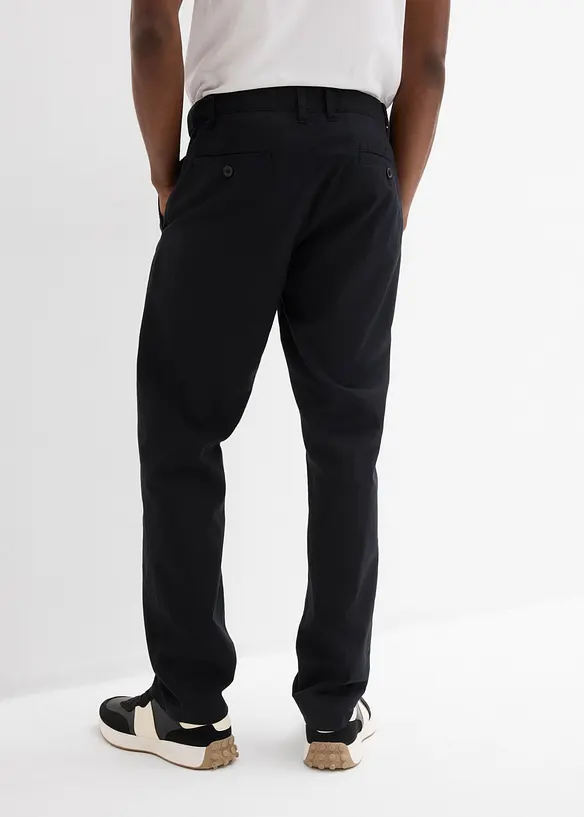 Chinos i linneblandning, normal passform, raka ben, bonprix
