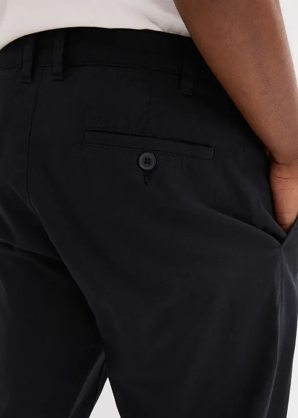 Chinos i linneblandning, normal passform, raka ben, bonprix