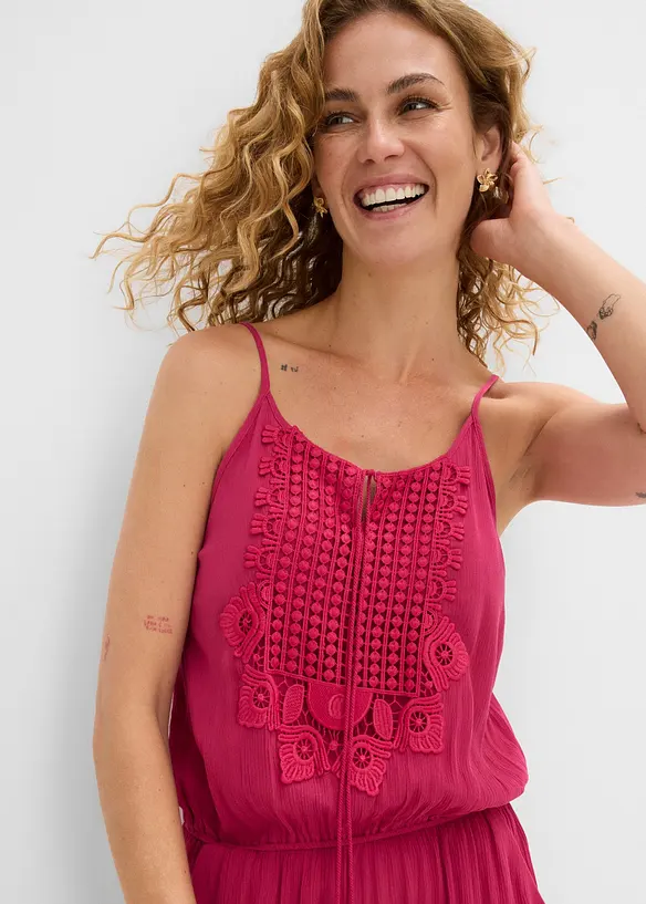 Jumpsuit i viskosmaterial med struktur, bonprix