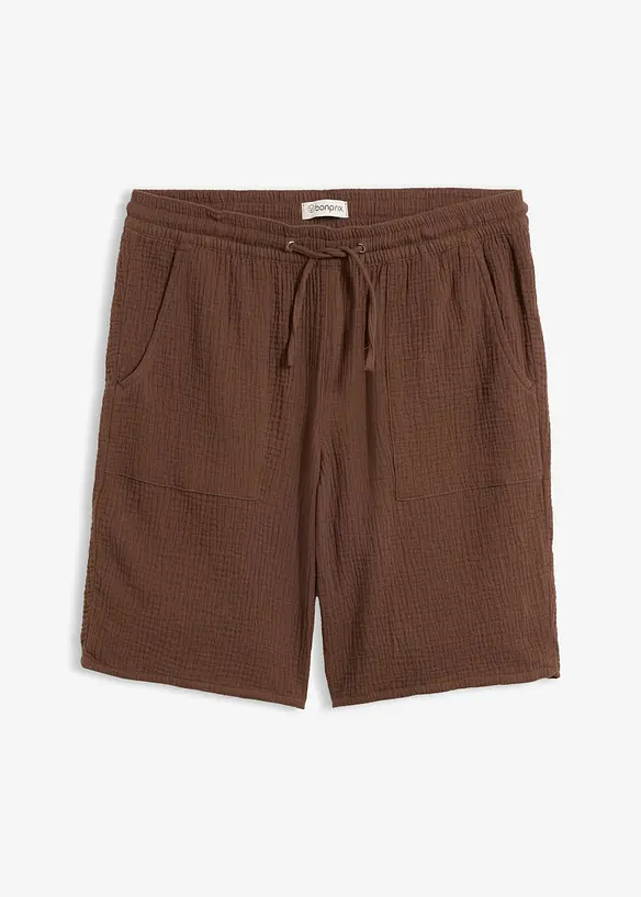 Dra p&aring;-shorts av muslin, bonprix