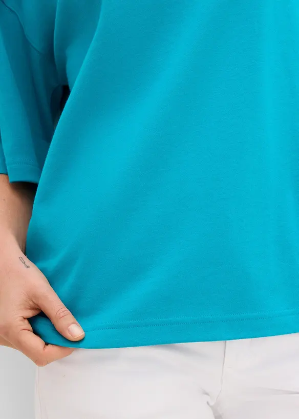 Oversizetopp av tjock jersey i ekologisk bomull, bonprix