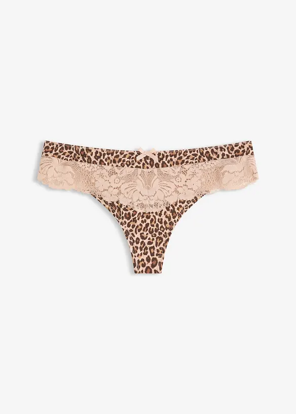 Stringtrosa med leopardm&ouml;nster, bonprix