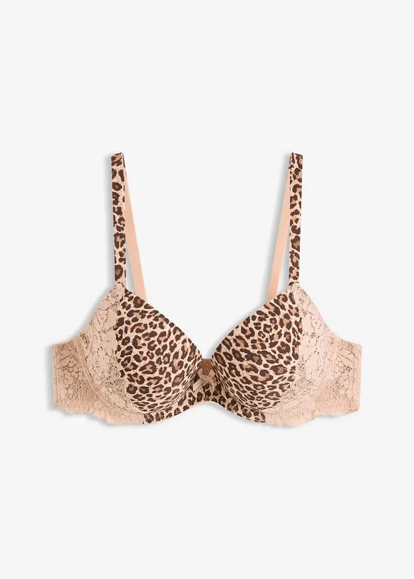 Formpressad BH med leopardm&ouml;nster, bonprix