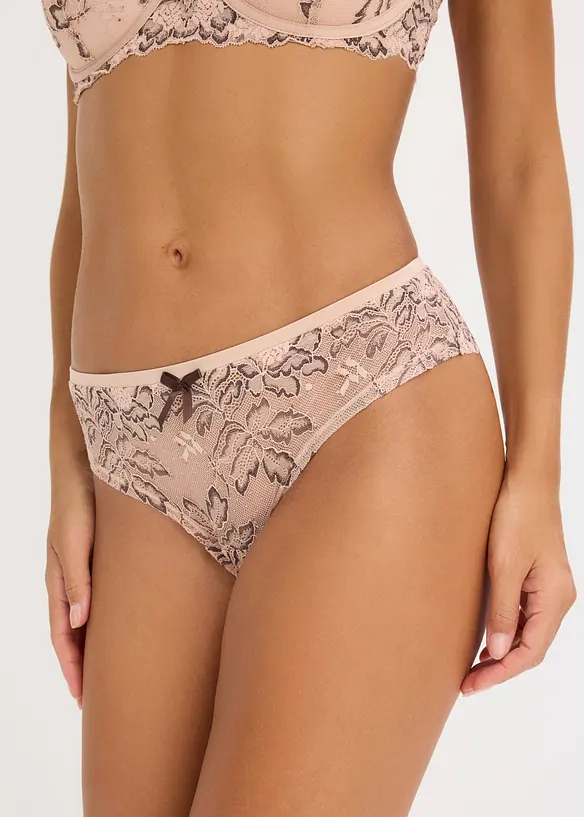 Braziliantrosa med skir spets, bonprix