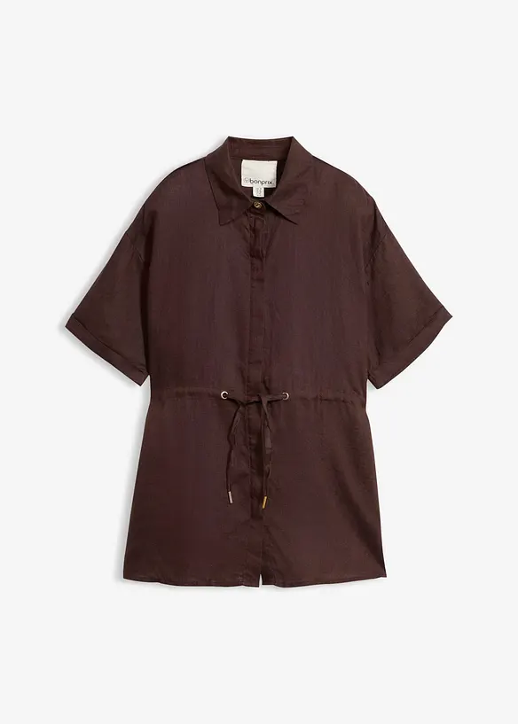 L&aring;ng blus i linne, bonprix