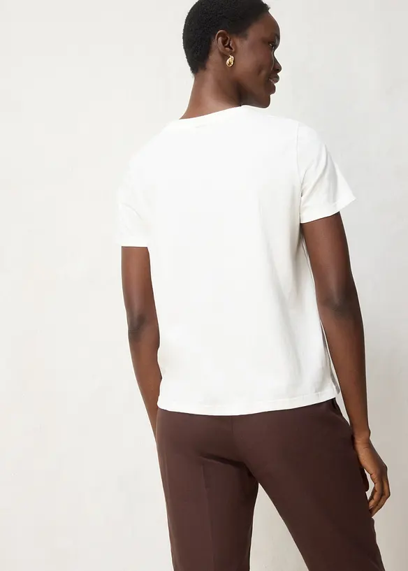T-shirt med sidenandel och tryck, bonprix