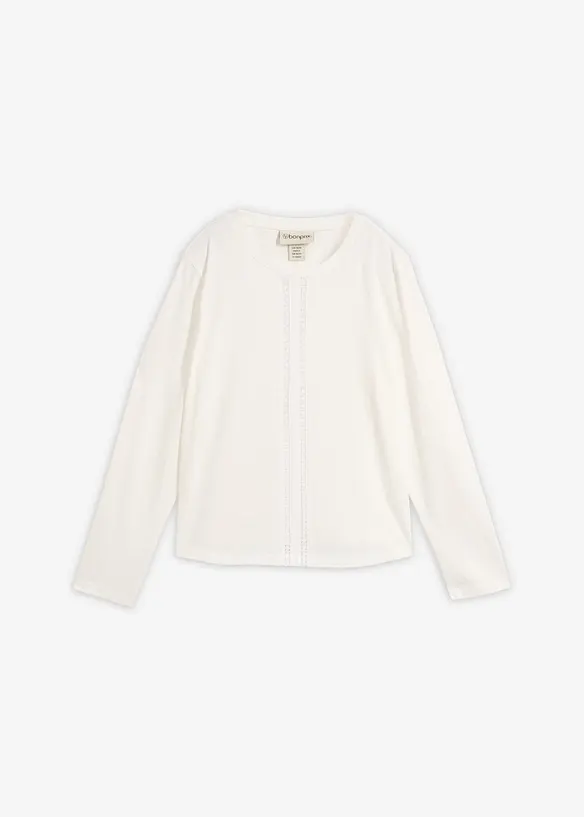 Spetstopp av bomullsjersey, bonprix