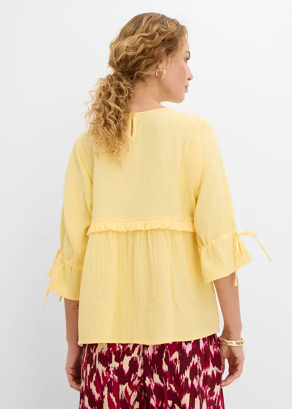 Blustopp av luftig muslin, bonprix