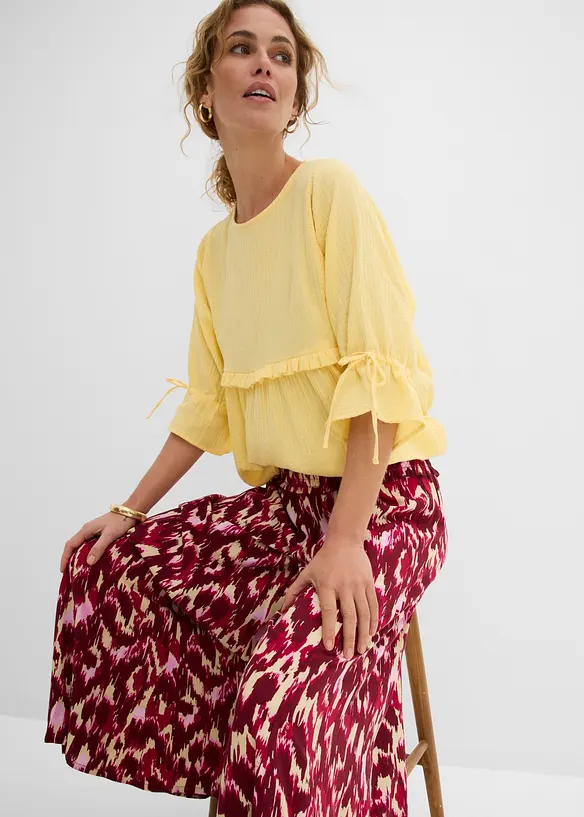 Blustopp av luftig muslin, bonprix
