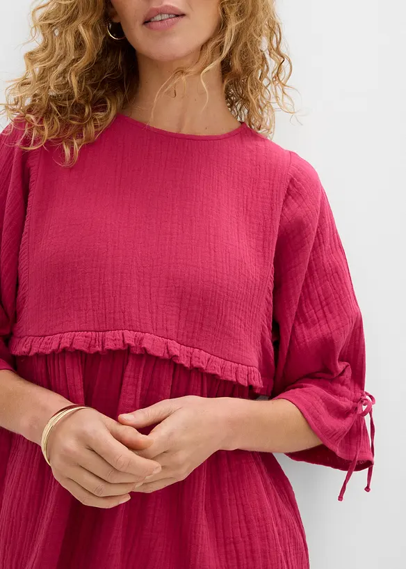 Blustopp av luftig muslin, bonprix