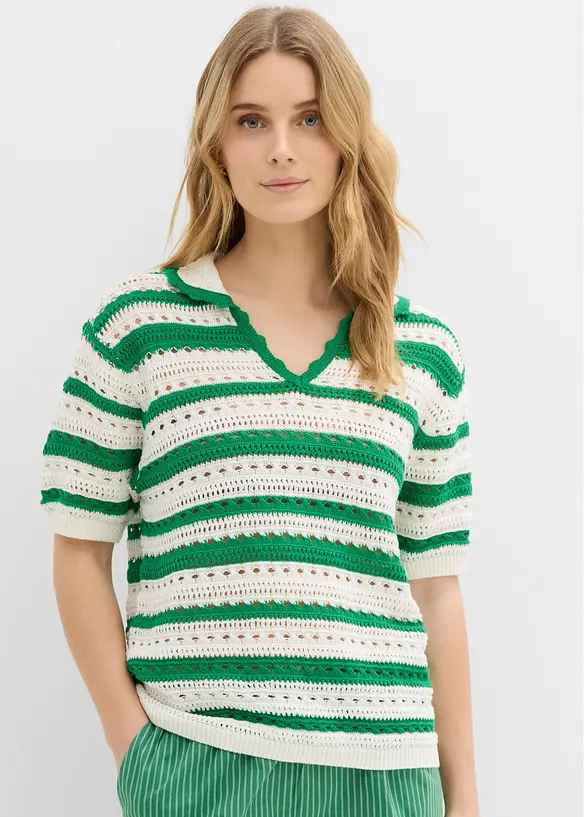 Stickad jumper, bonprix