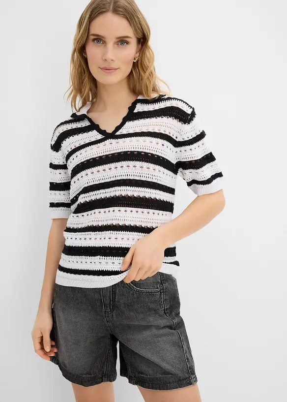 Stickad jumper, bonprix