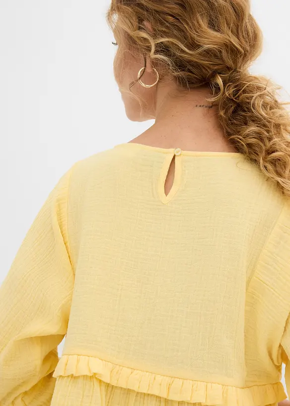 Blustopp av luftig muslin, bonprix