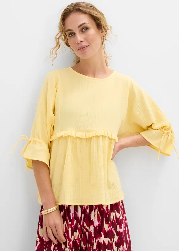 Blustopp av luftig muslin, bonprix