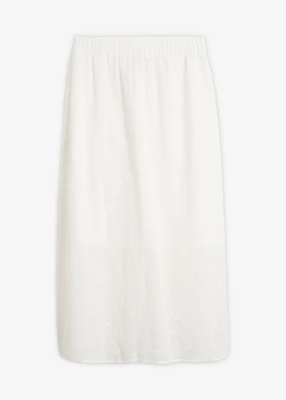 Midikjol av bomull, bonprix