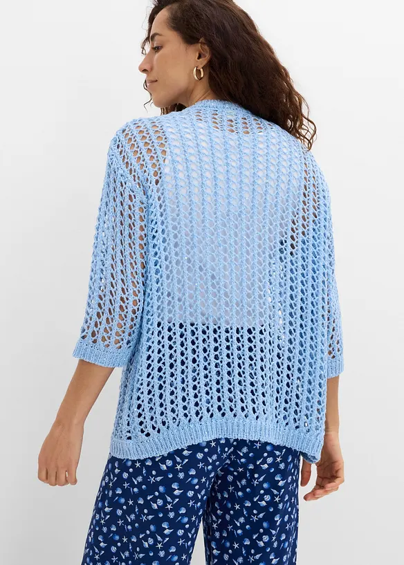 H&aring;lm&ouml;nstrad cardigan med paljetter, bonprix