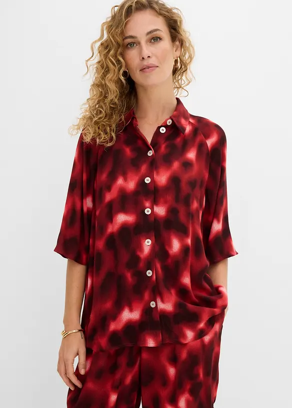 Oversizeblus i viskos med struktur, bonprix