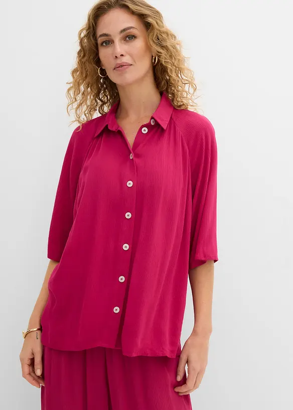 Oversizeblus i viskos med struktur, bonprix