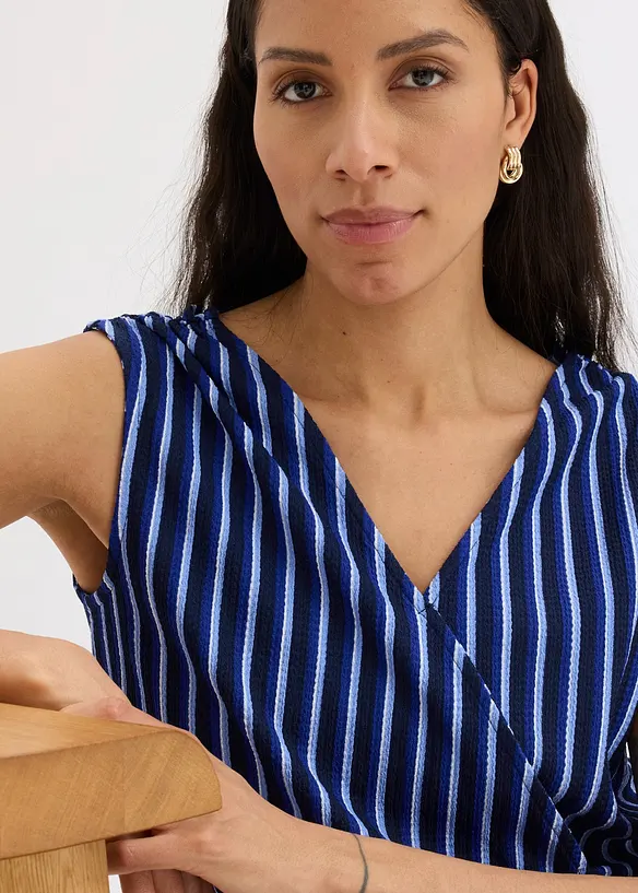 Jerseykl&auml;nning i kr&auml;pp med struktur, bonprix