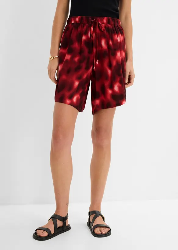 Dra p&aring;-shorts av viskos med struktur, bonprix