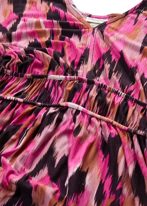 Jerseykl&auml;nning i mjuk viskosmix, bonprix