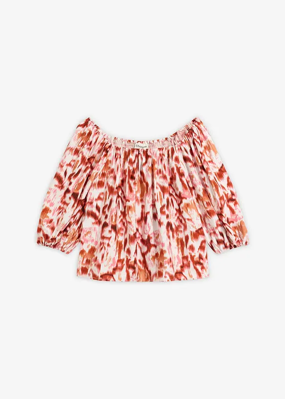 Blus av fintr&aring;dig viskosmix, bonprix