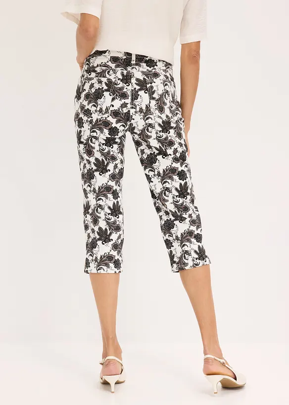 Capribyxa i bomullsstretch, bonprix