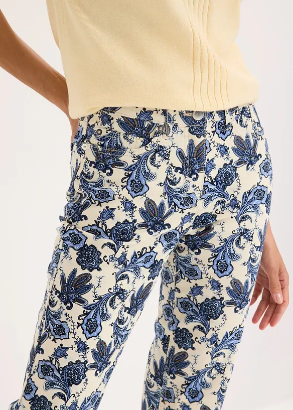 Capribyxa i bomullsstretch, bonprix