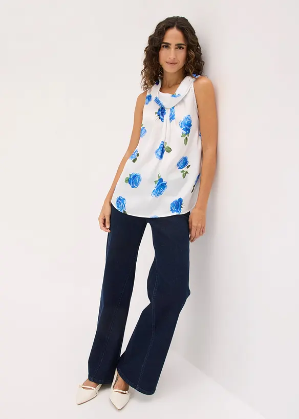 Linne av satin med mjukt fall, bonprix