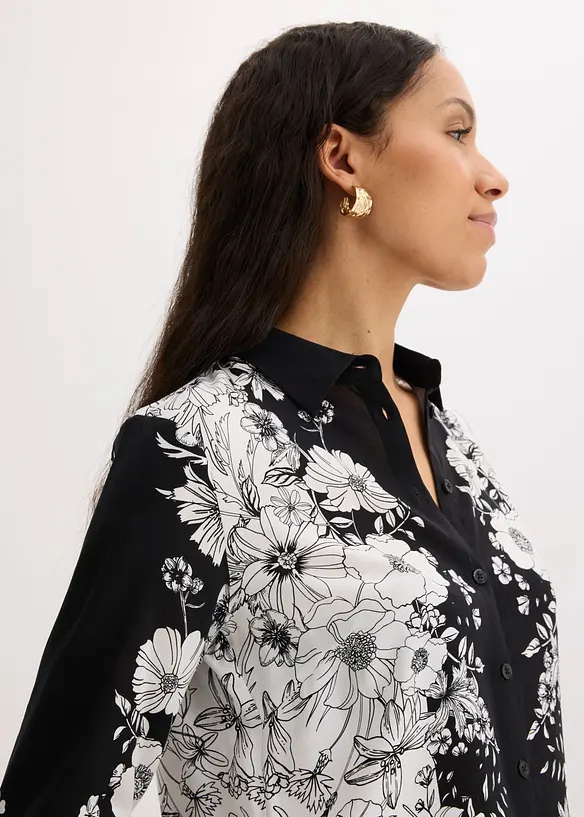 Blus av mjuk viskos, bonprix