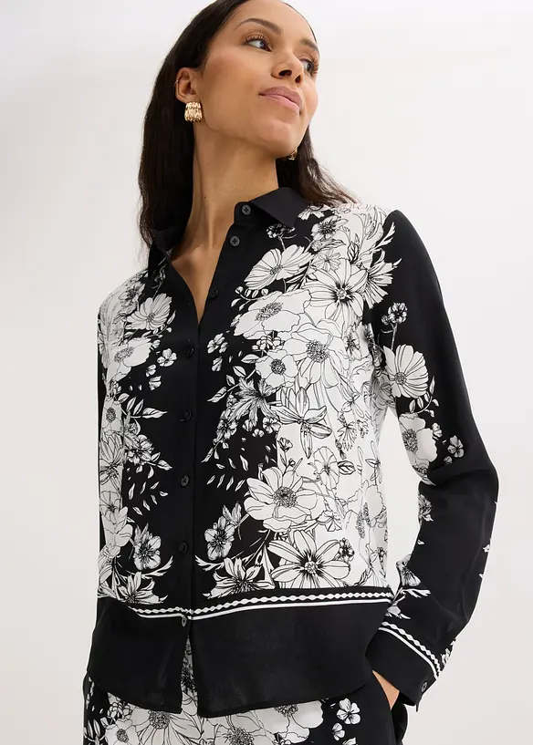 Blus av mjuk viskos, bonprix