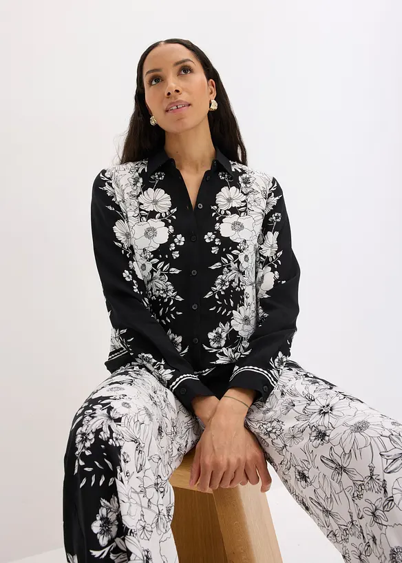Blus av mjuk viskos, bonprix