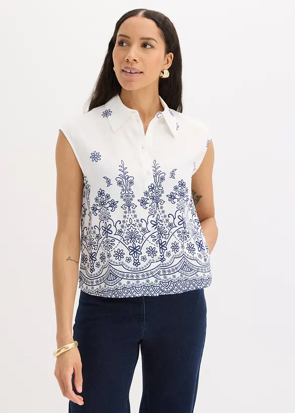 Blus i mjuk viskosblandning, bonprix