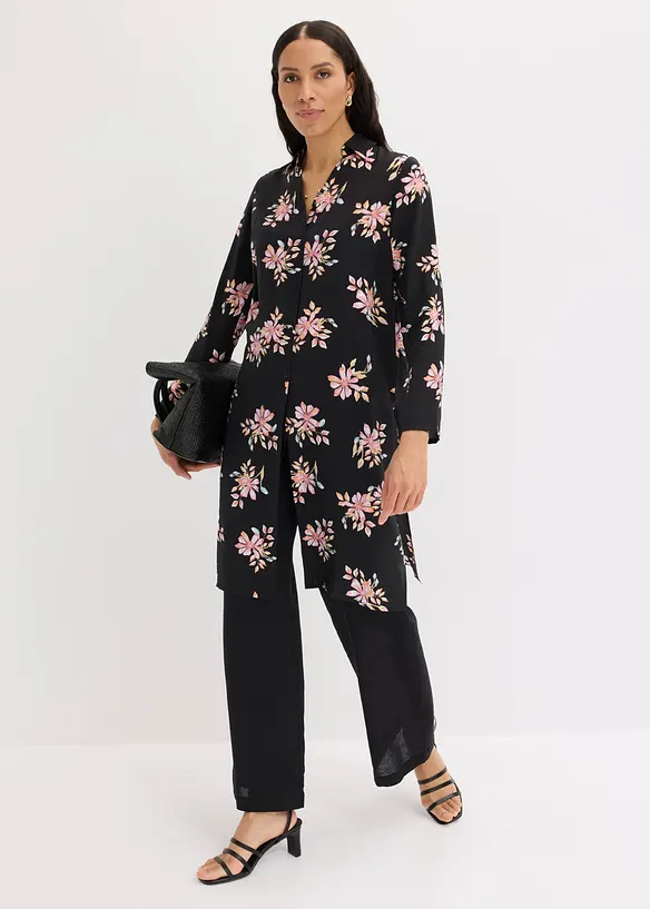 L&aring;ng blus i mjuk viskosmix, bonprix